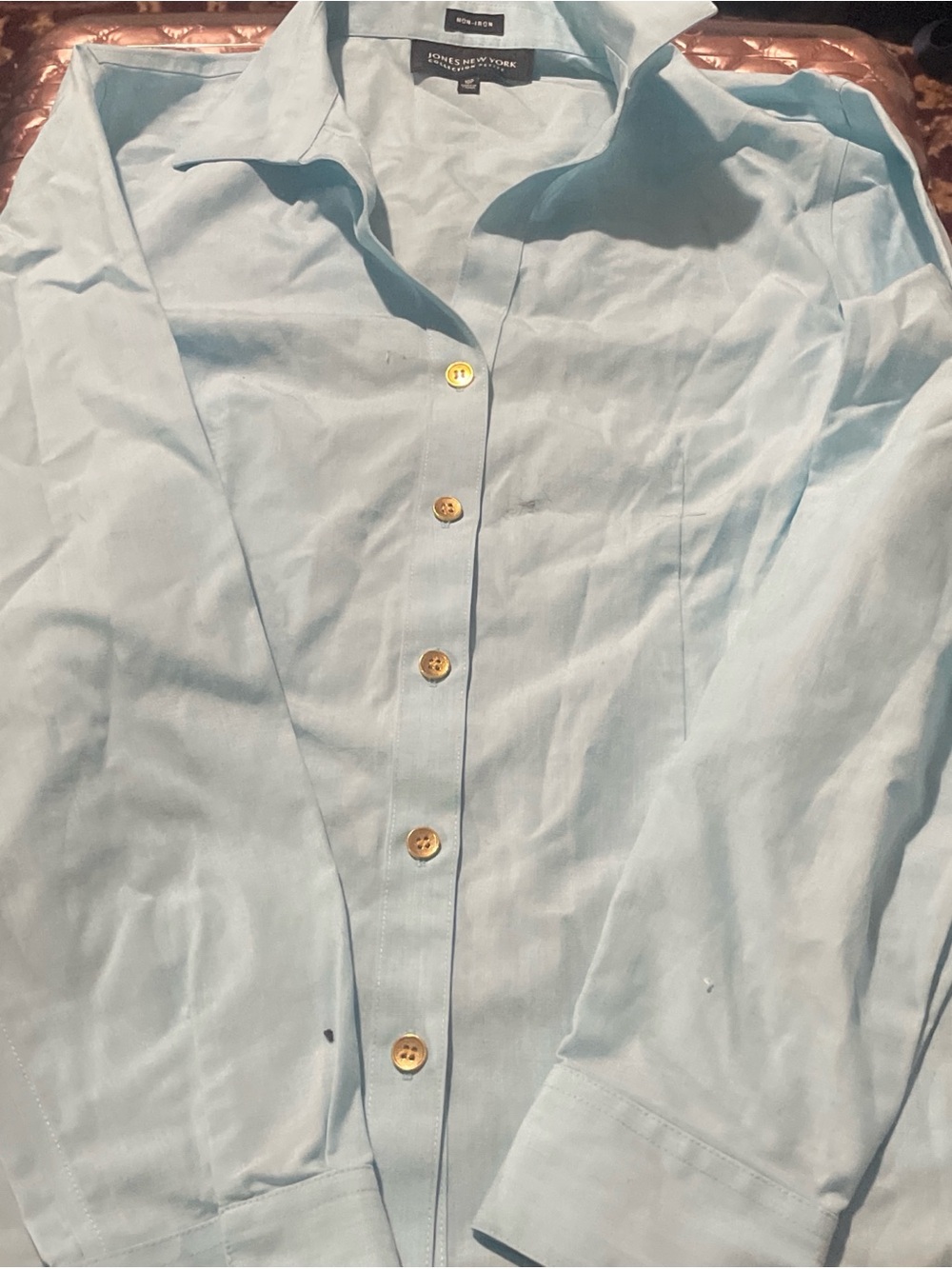 Jones New York Pale Blue Men's Long-Sleeve Button-Down Shirt